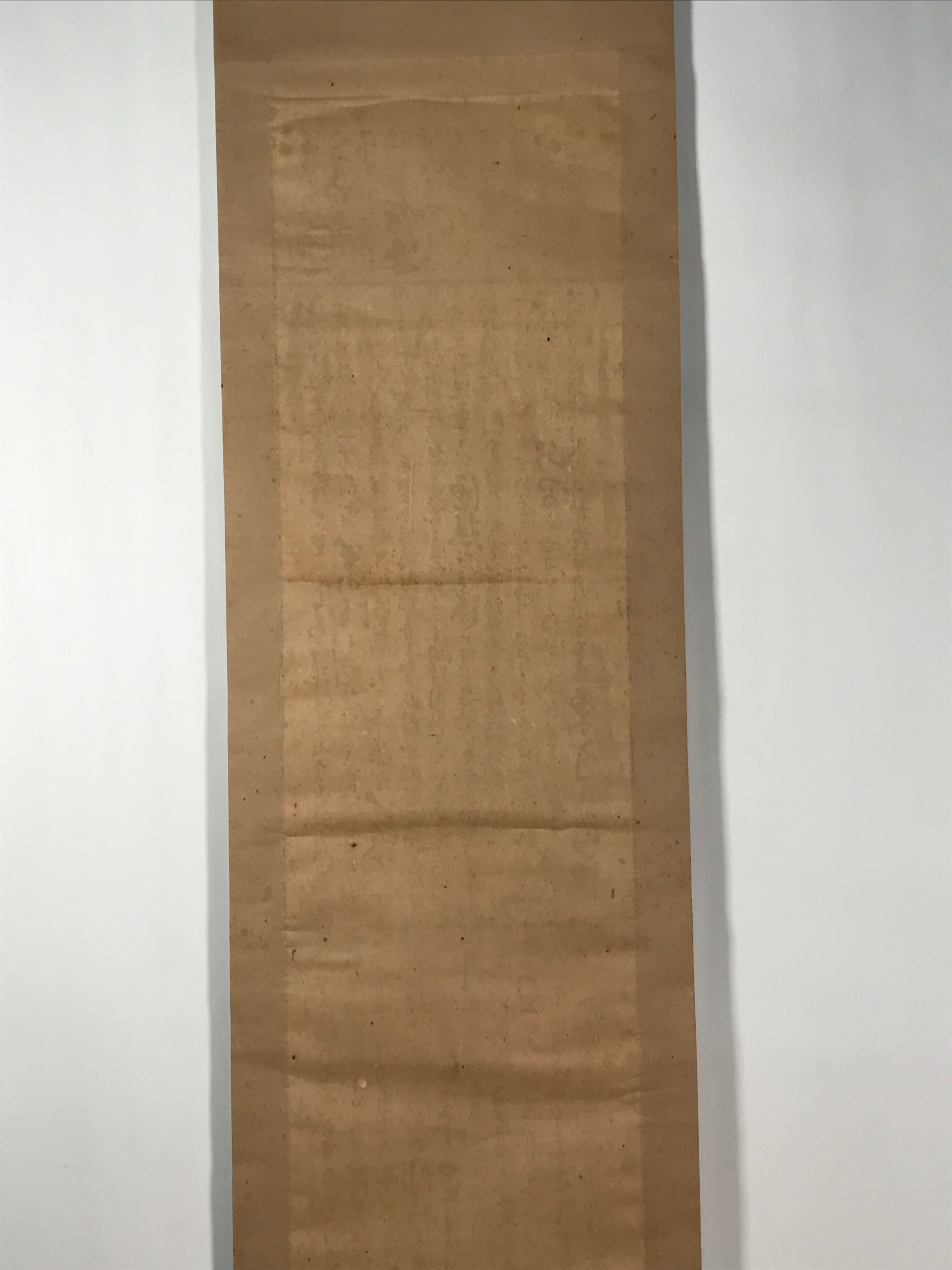 Japanese Hanging Scroll Vtg Kakejiku Sosho Cursive Calligraphy Poem Black KJ107