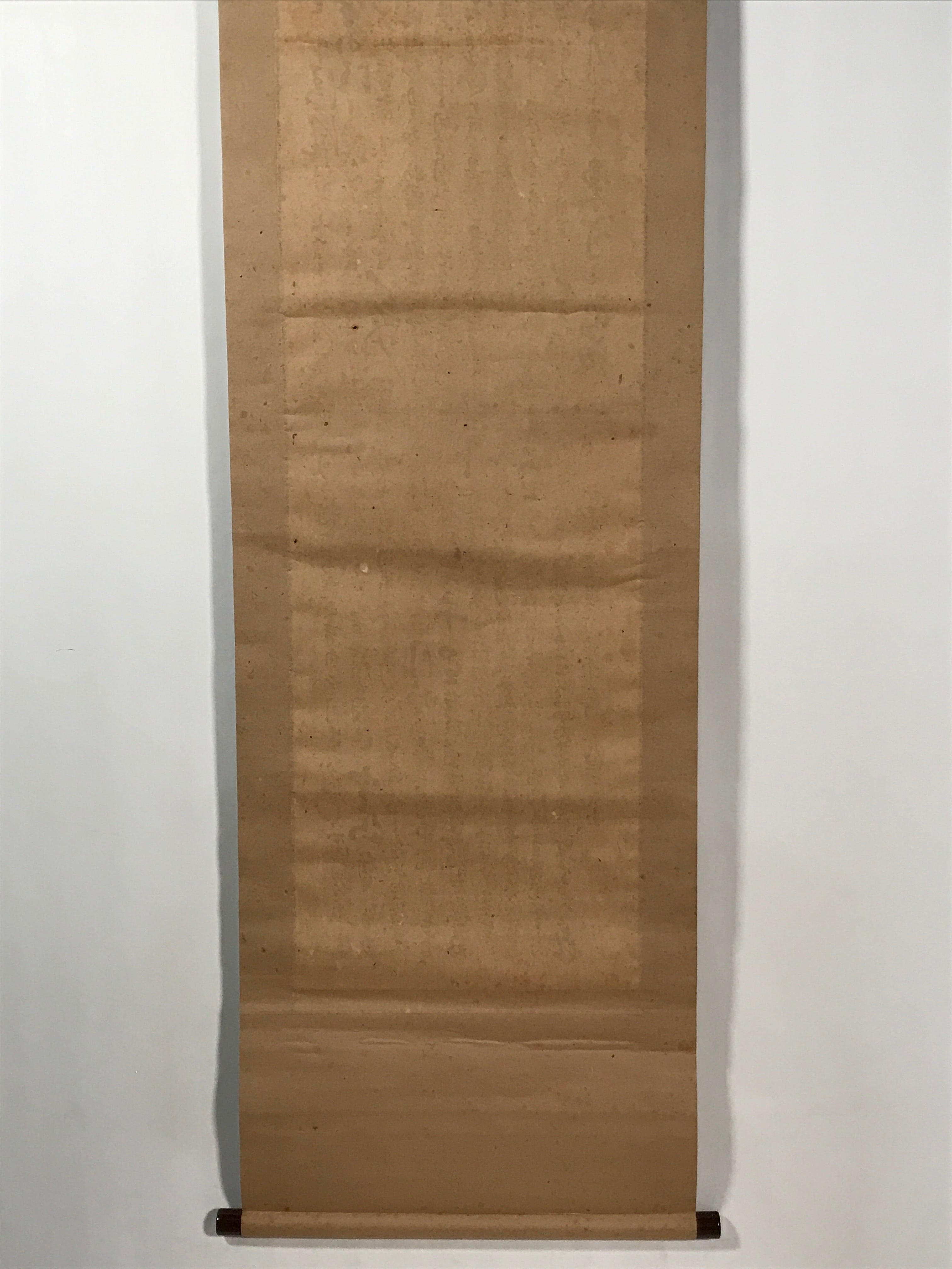 Japanese Hanging Scroll Vtg Kakejiku Sosho Cursive Calligraphy Poem Black KJ107