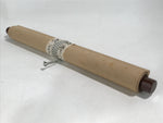 Japanese Hanging Scroll Vtg Kakejiku Sosho Cursive Calligraphy Poem Black KJ107
