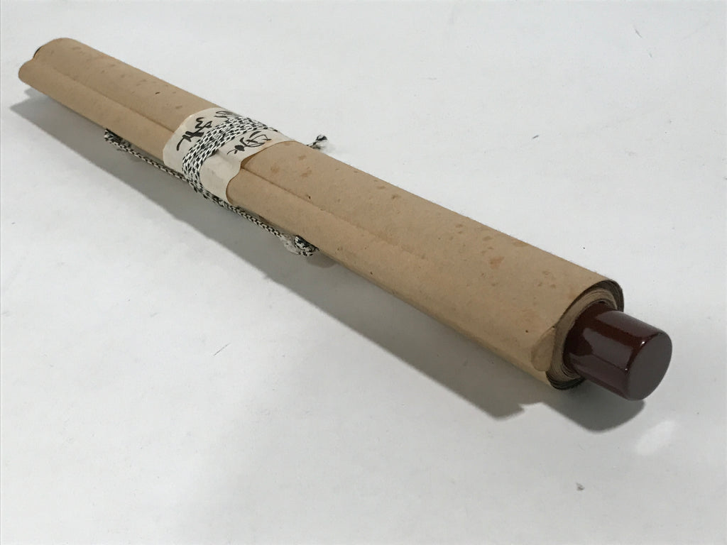Japanese Hanging Scroll Vtg Kakejiku Sosho Cursive Calligraphy Poem Black KJ107