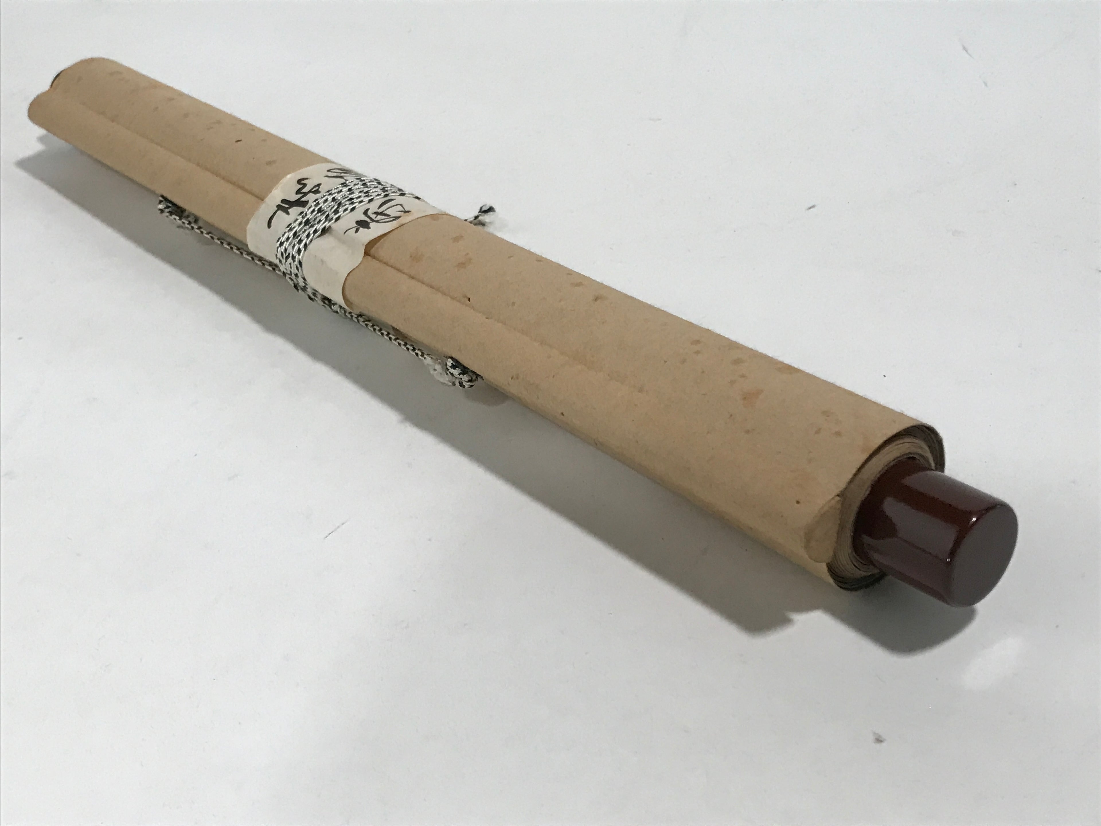 Japanese Hanging Scroll Vtg Kakejiku Sosho Cursive Calligraphy Poem Black KJ107