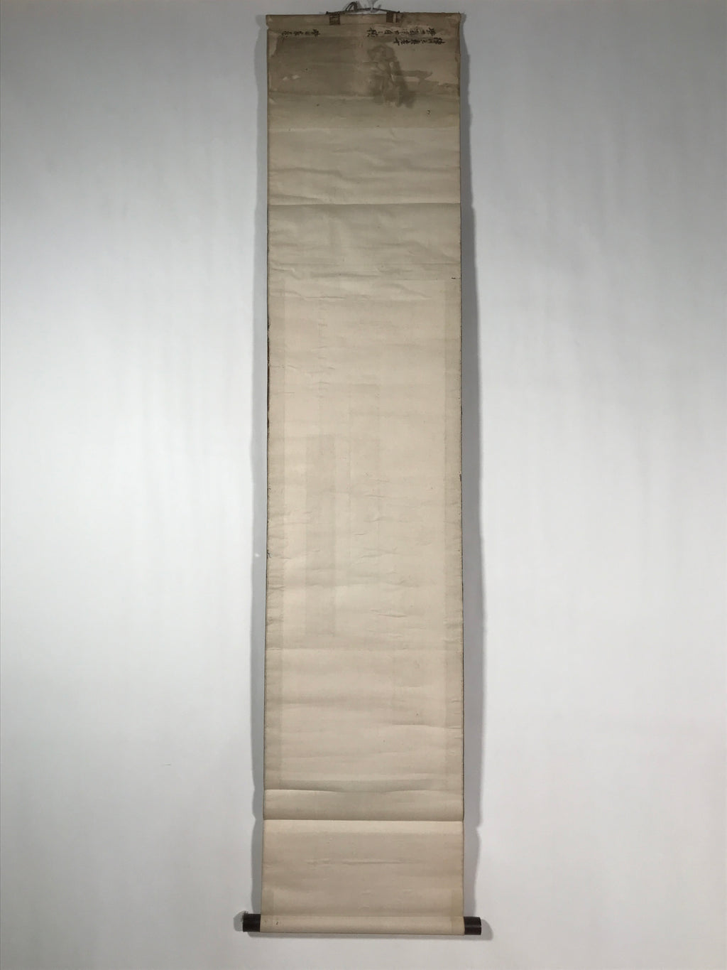 Japanese Hanging Scroll Vtg Kakejiku Sosho Loose Calligraphy Poem Black KJ72