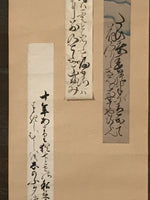 Japanese Hanging Scroll Vtg Kakejiku Sosho Loose Calligraphy Poem Black KJ72