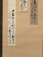 Japanese Hanging Scroll Vtg Kakejiku Sosho Loose Calligraphy Poem Black KJ72
