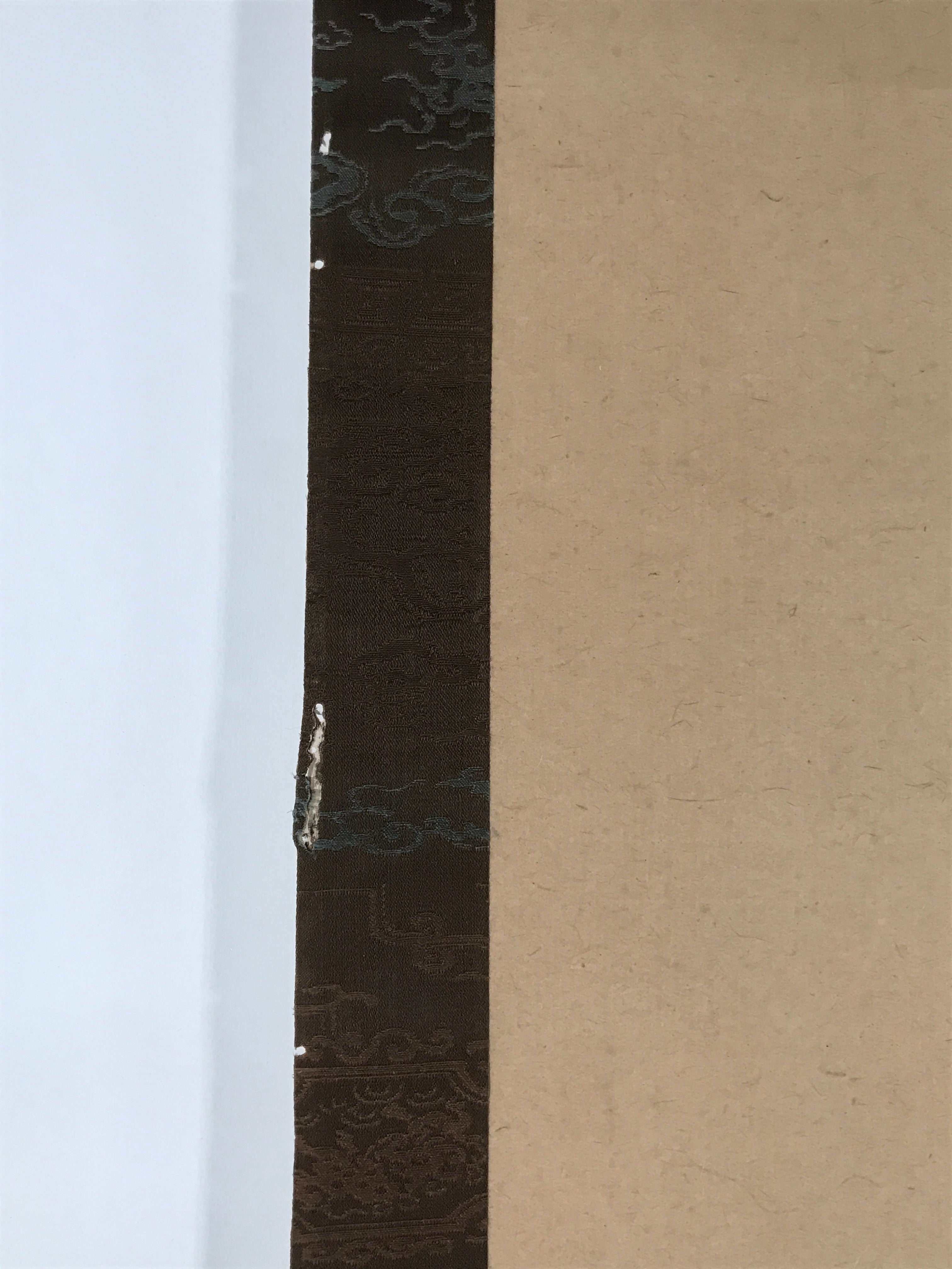 Japanese Hanging Scroll Vtg Kakejiku Sosho Loose Calligraphy Poem Black KJ72