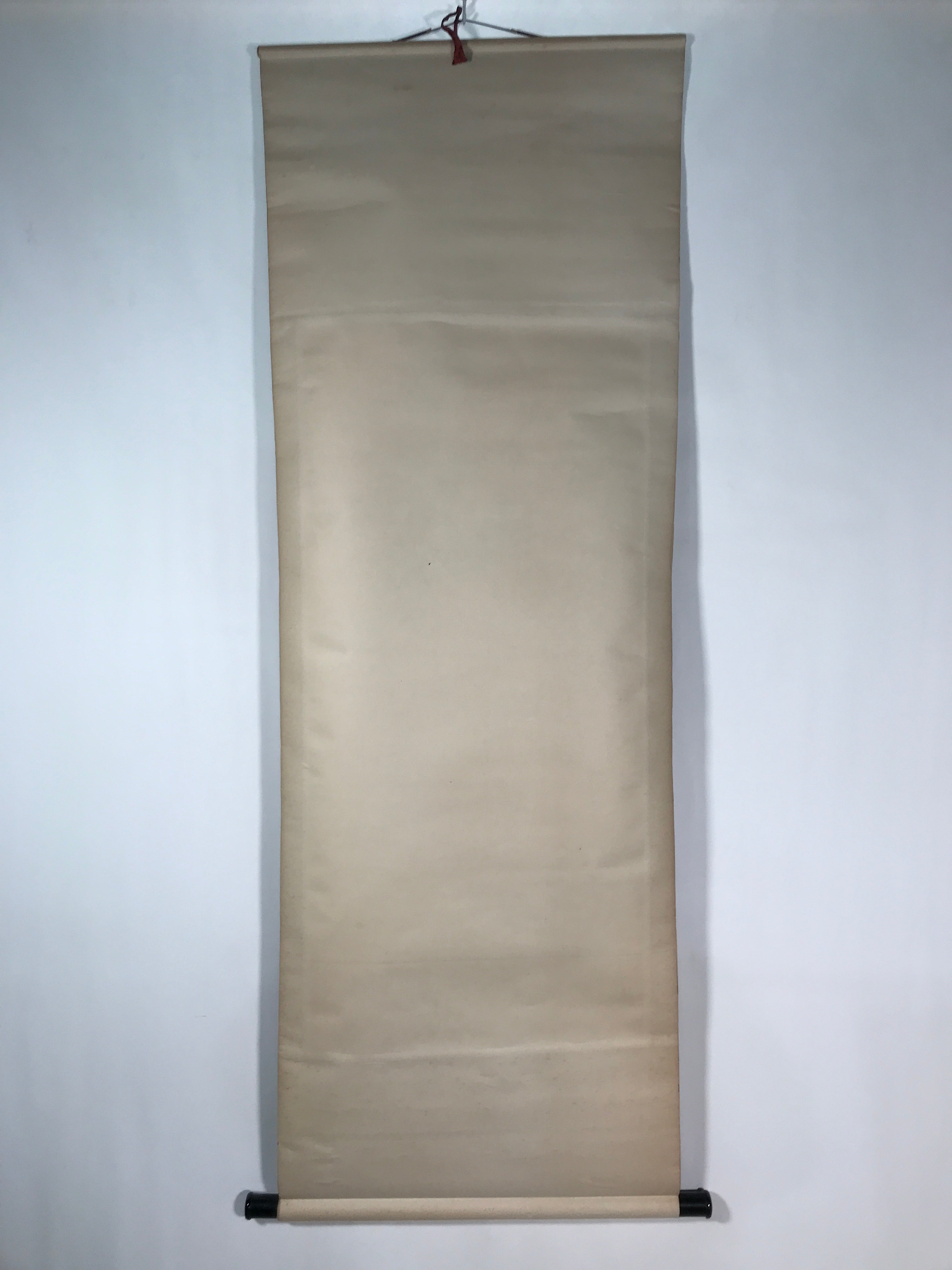 Japanese Hanging Scroll Vtg Kakejiku Waterfall Landscape Ink Black White KJ61