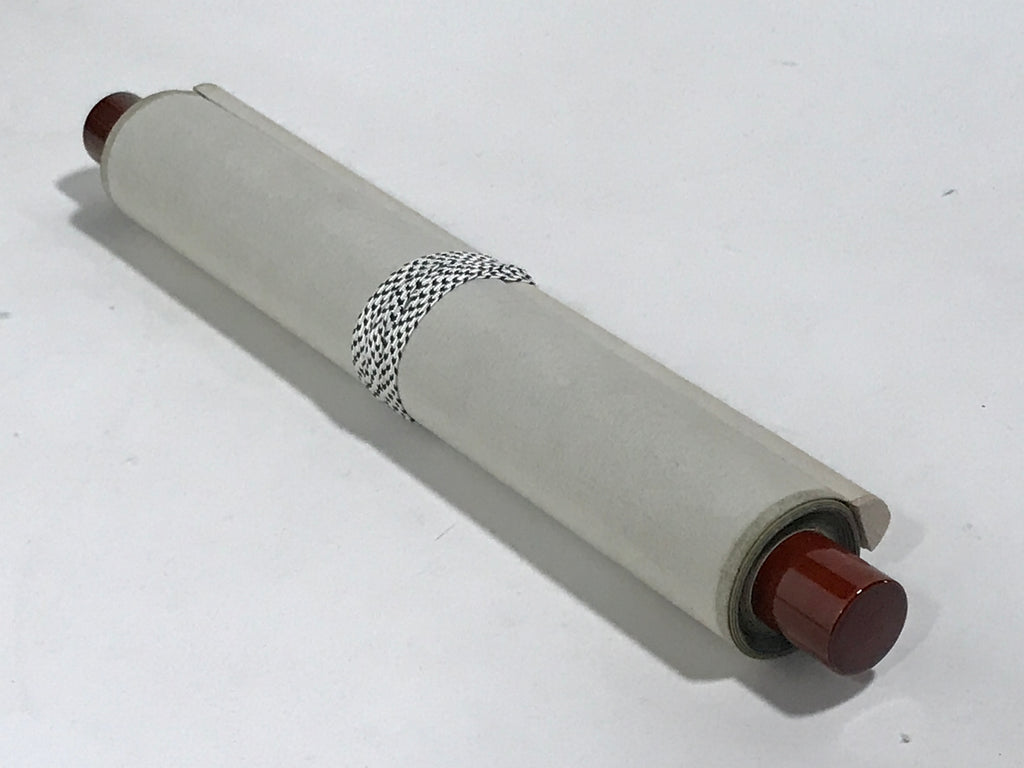 Japanese Hanging Scroll Vtg Kakejiku Zen Idiom Spring Calligraphy Black KJ111