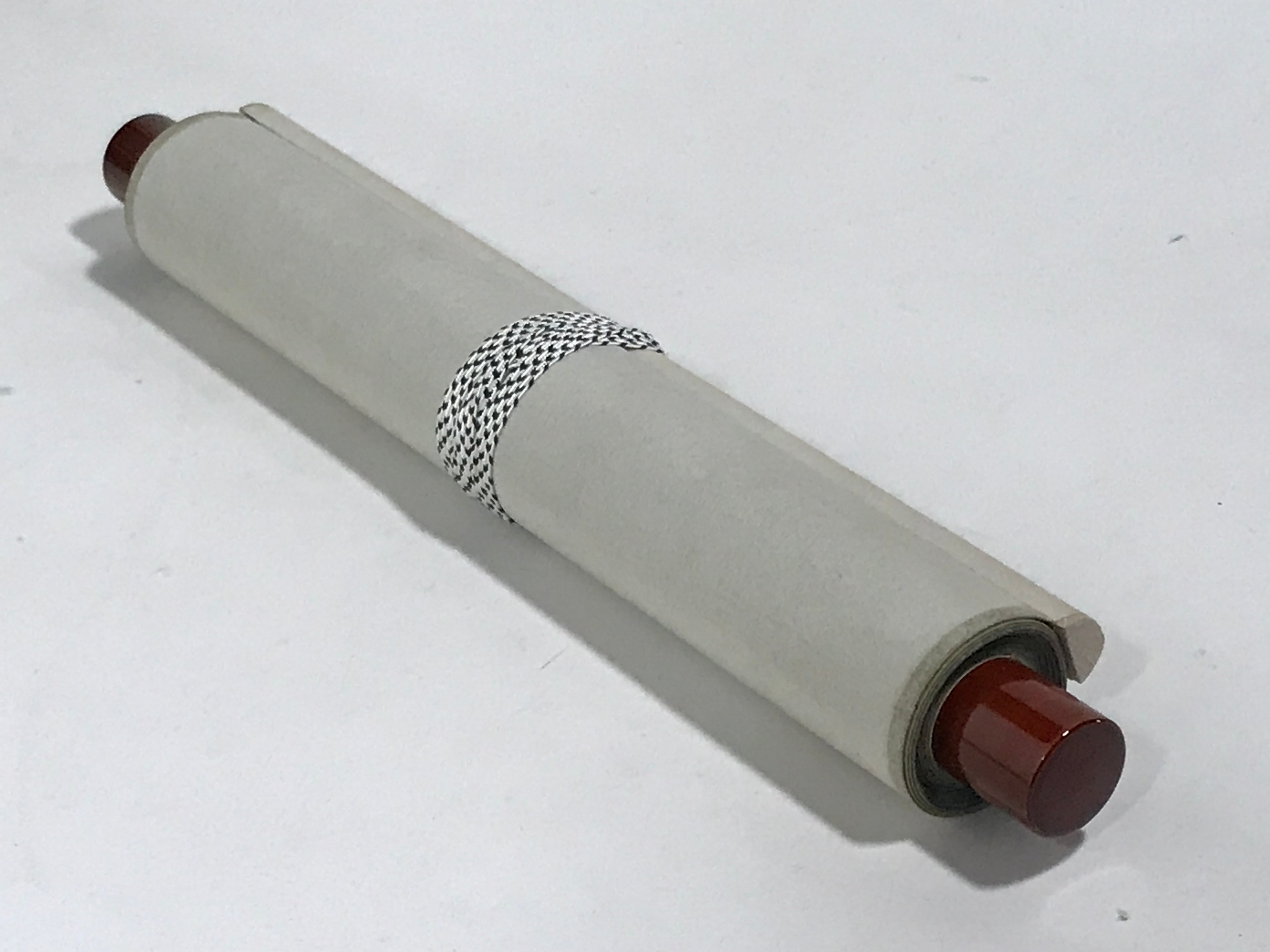 Japanese Hanging Scroll Vtg Kakejiku Zen Idiom Spring Calligraphy Black KJ111
