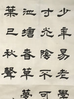 Japanese Hanging Scroll Vtg Kakejiku Zhu Xi Kanshi Calligraphy Poem Black KJ106