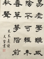 Japanese Hanging Scroll Vtg Kakejiku Zhu Xi Kanshi Calligraphy Poem Black KJ106