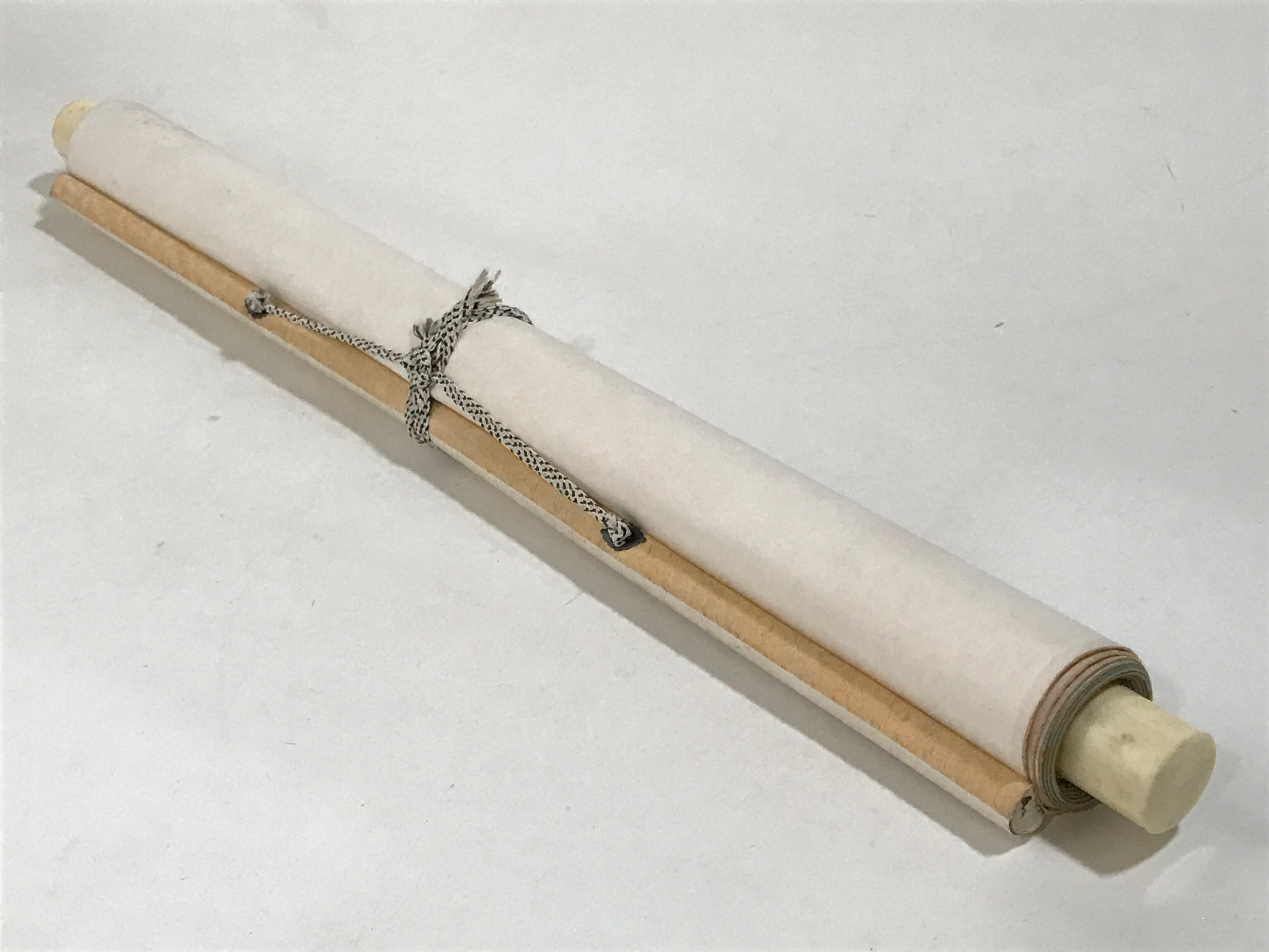 Japanese Hanging Scroll Vtg Kakejiku Zhu Xi Kanshi Calligraphy Poem Black KJ96