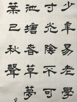 Japanese Hanging Scroll Vtg Kakejiku Zhu Xi Kanshi Calligraphy Poem Black KJ96