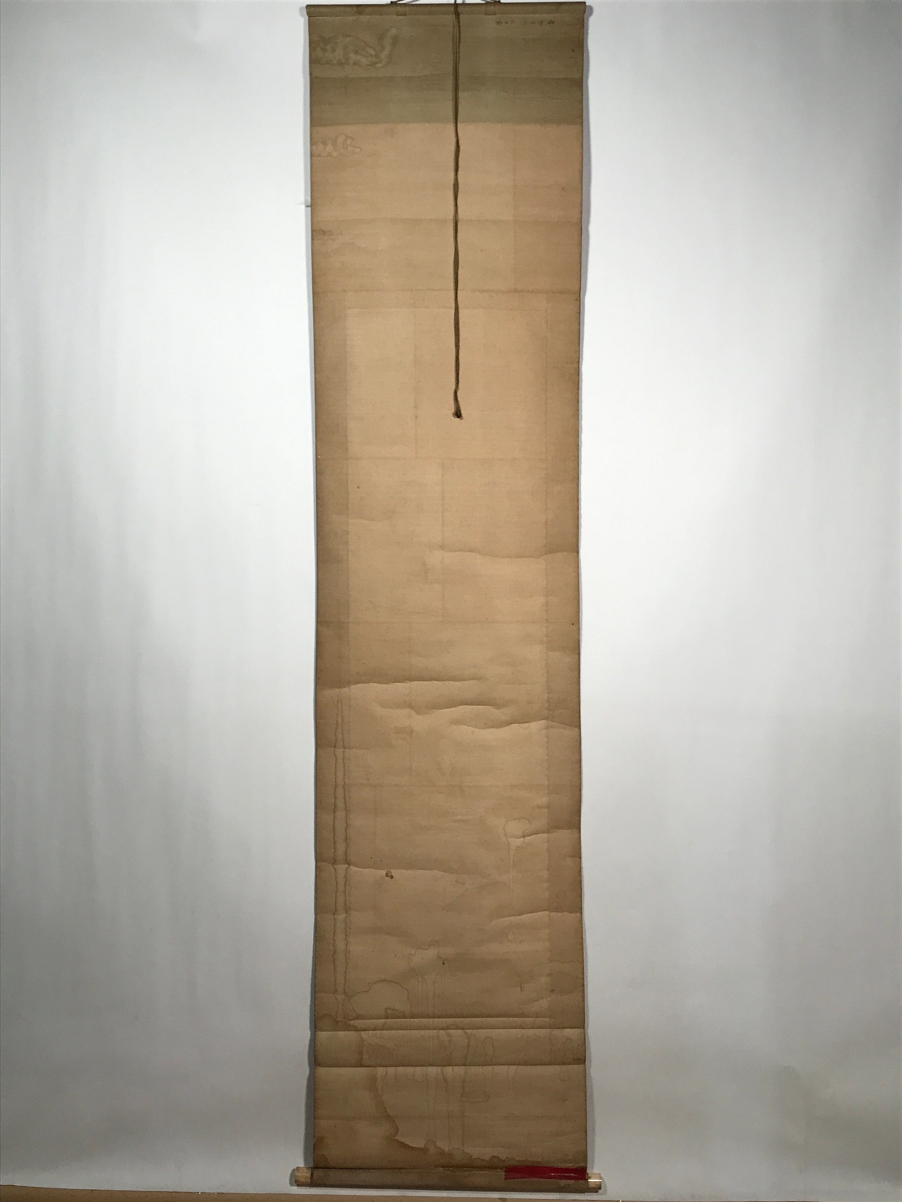 Japanese Hanging Scroll Vtg Looking At The Sky Color Mountain Kakejiku SC821