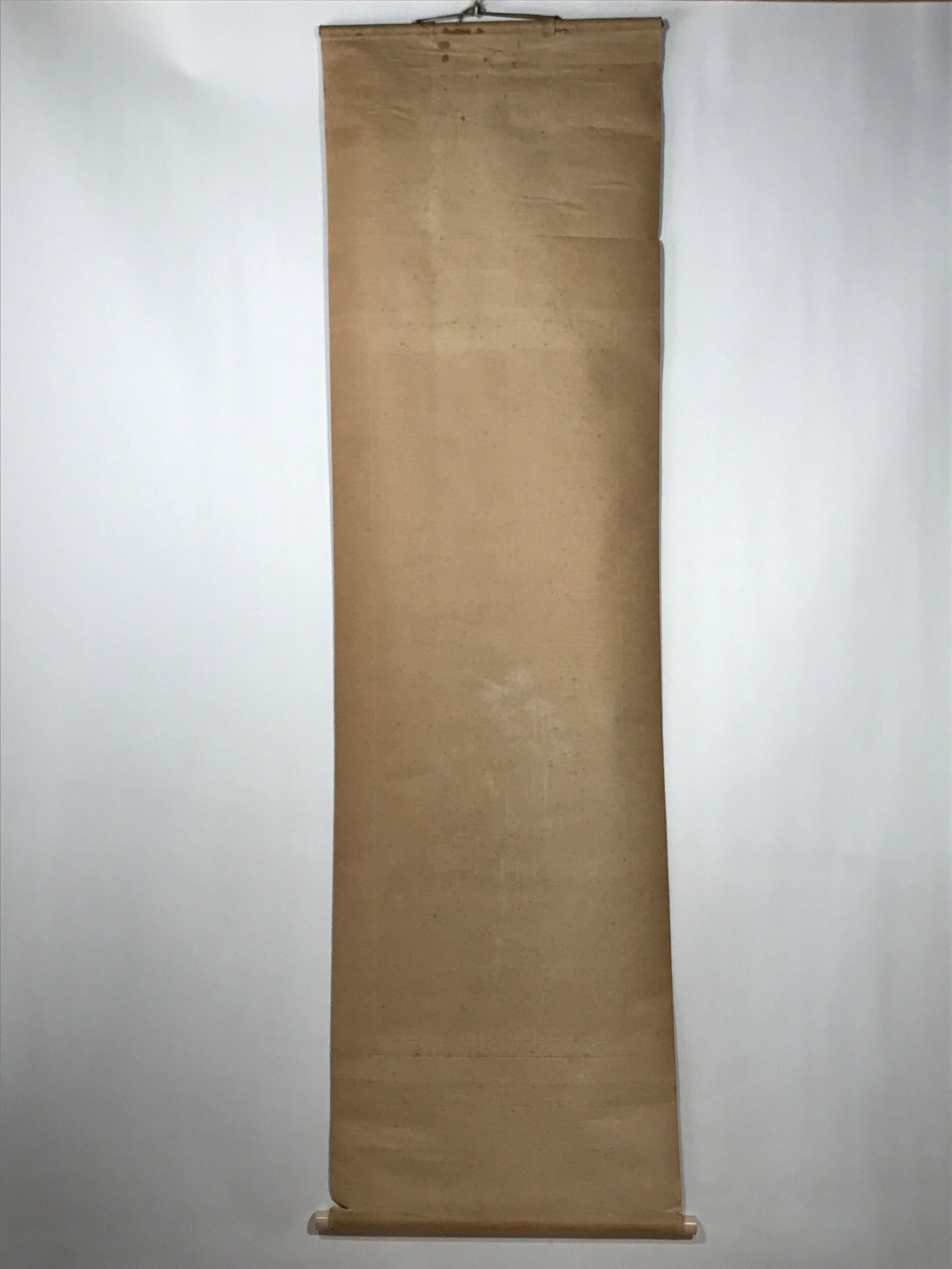 Japanese Hanging Scroll Vtg Mountains Wood Bridge Village Sansui Kakejiku SC818