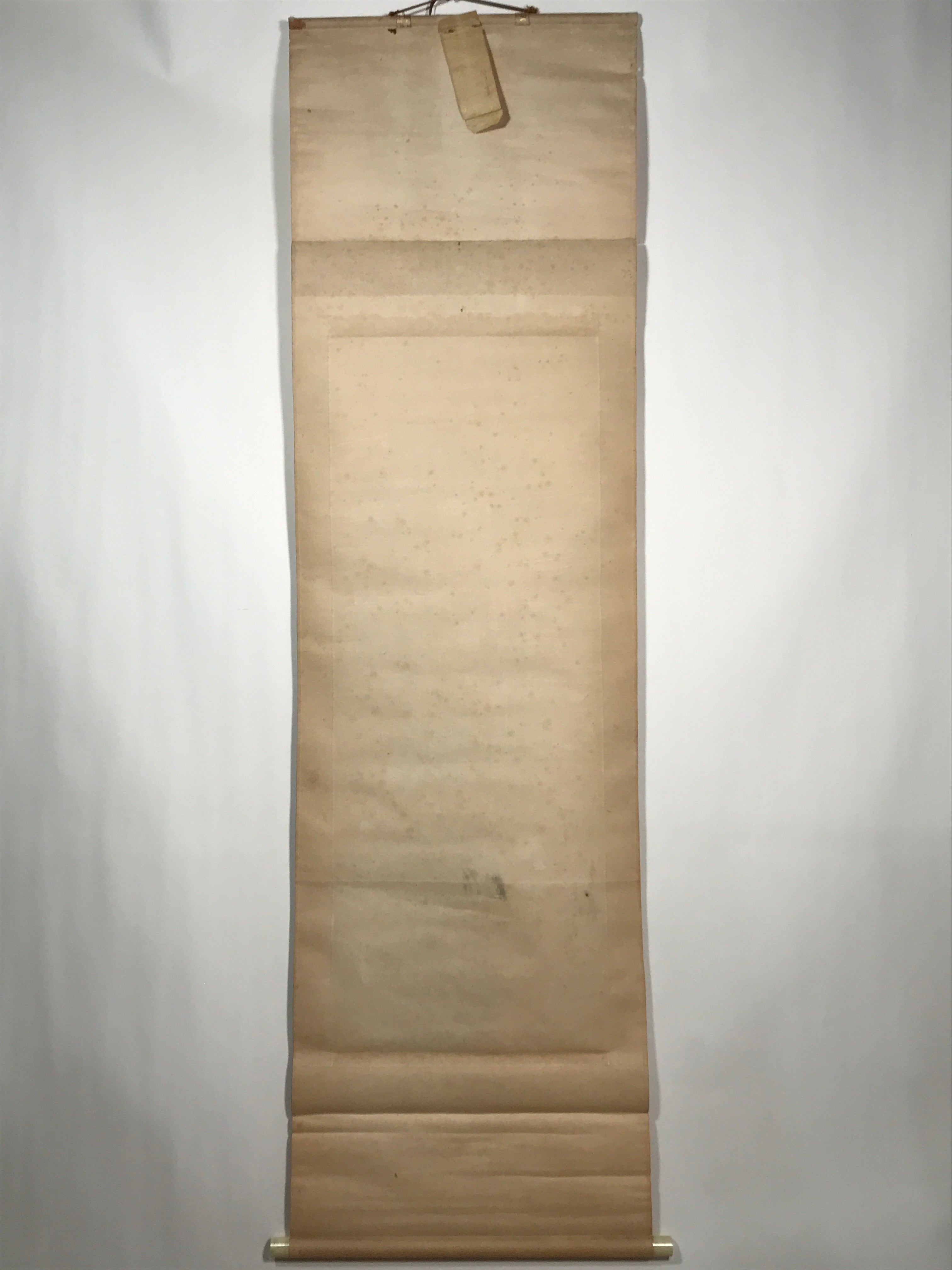 Japanese Hanging Scroll Vtg Moutains Bridge Monochrome Sansui Kakejiku SC895