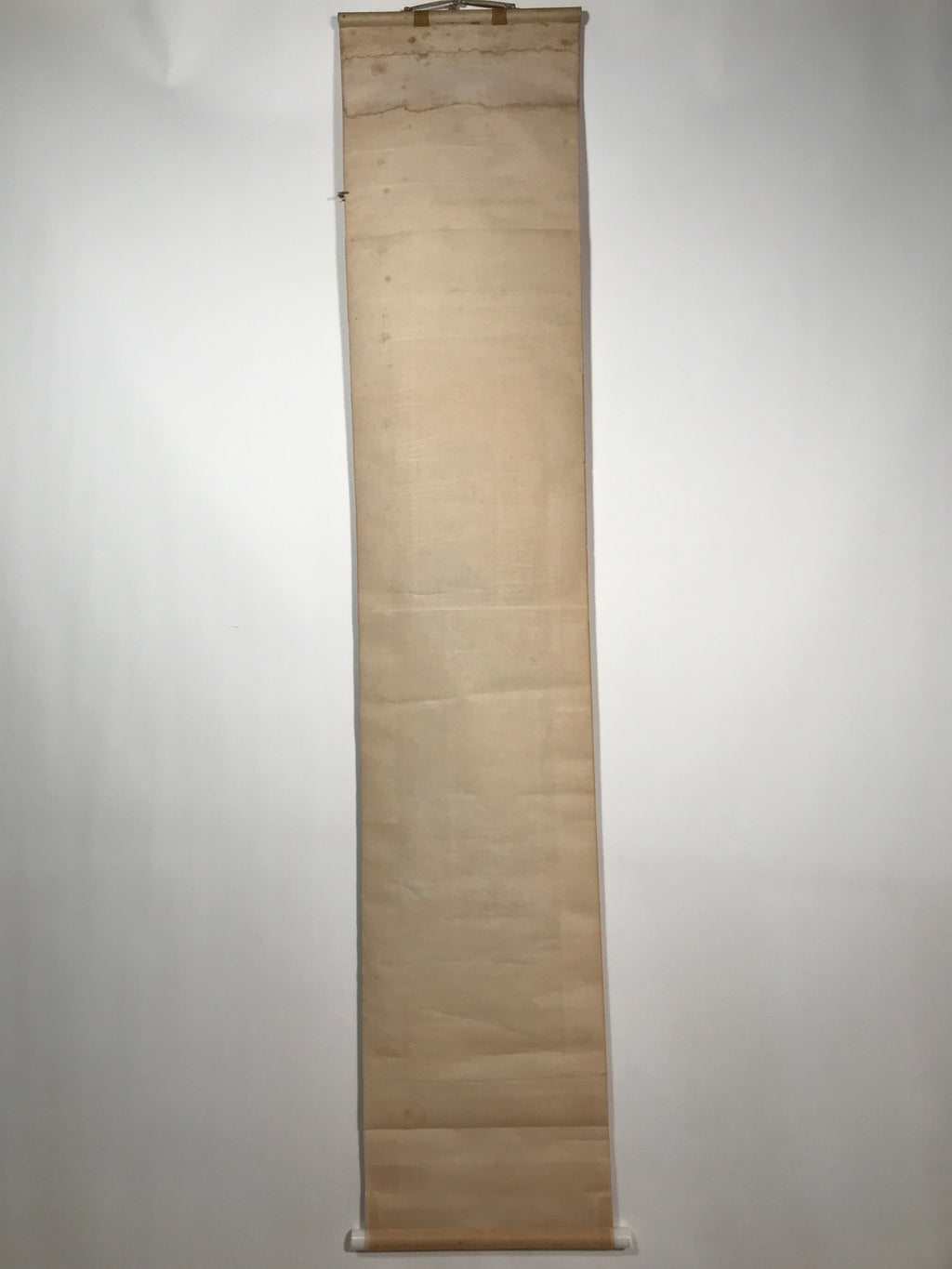 Japanese Hanging Scroll Vtg Moutains Lake Boat Color Sansui Kakejiku SC858