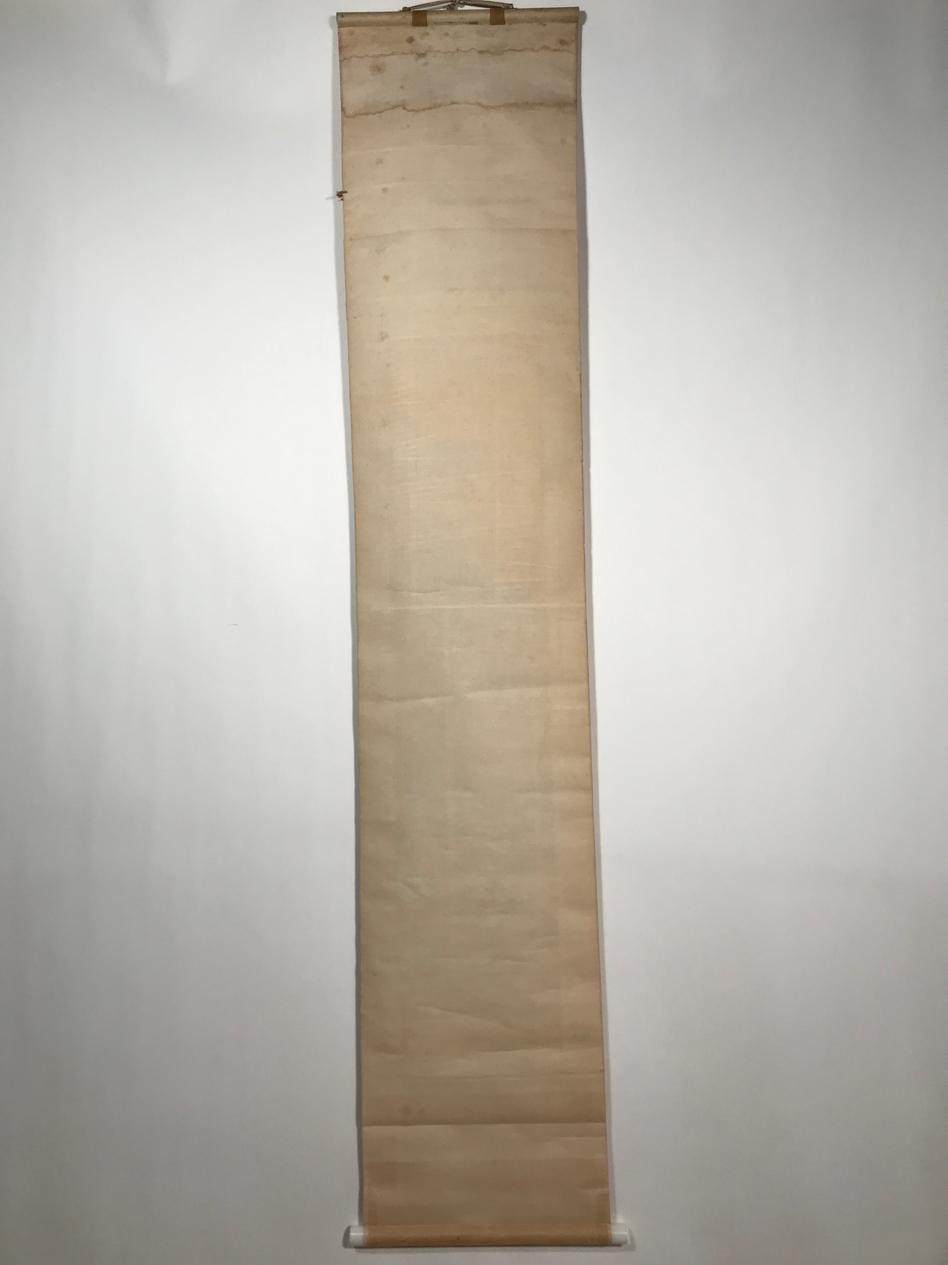Japanese Hanging Scroll Vtg Moutains Lake Boat Color Sansui Kakejiku SC858