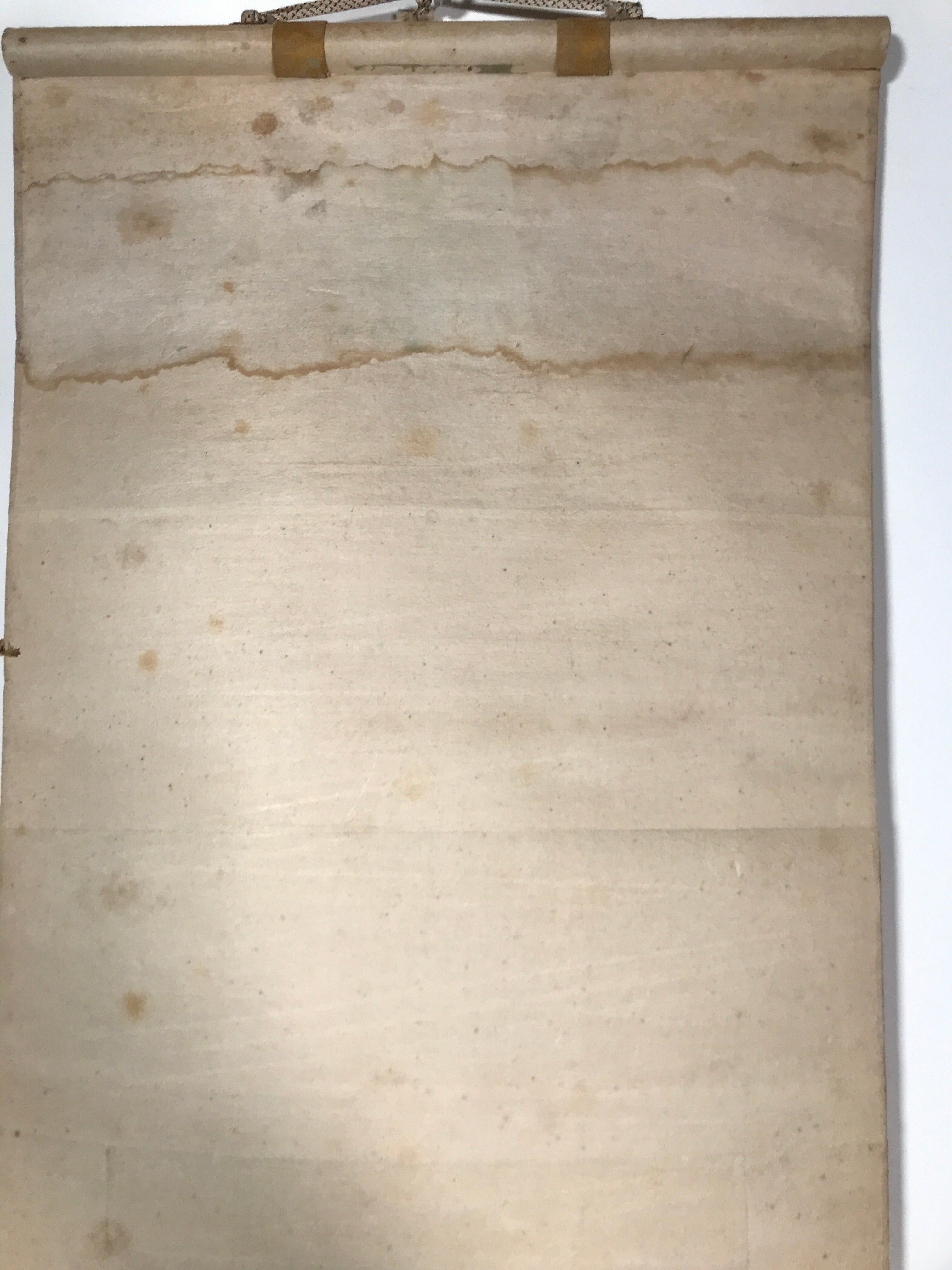Japanese Hanging Scroll Vtg Moutains Lake Boat Color Sansui Kakejiku SC858
