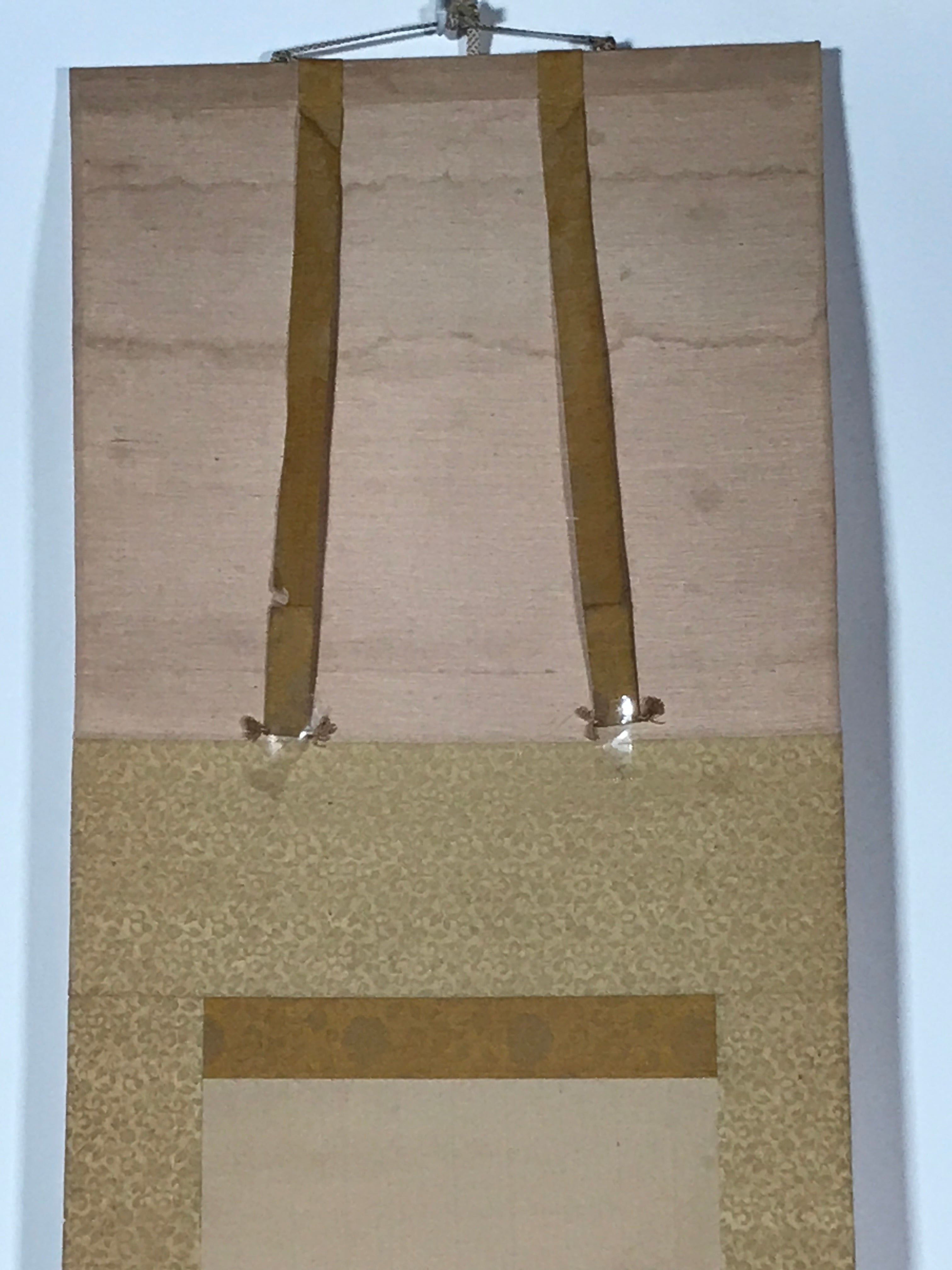 Japanese Hanging Scroll Vtg Moutains Lake Boat Color Sansui Kakejiku SC858