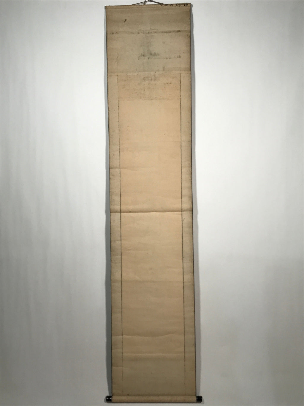 Japanese Hanging Scroll Vtg Old Man Standing Cloud Lady Kakejiku Chagake SC903