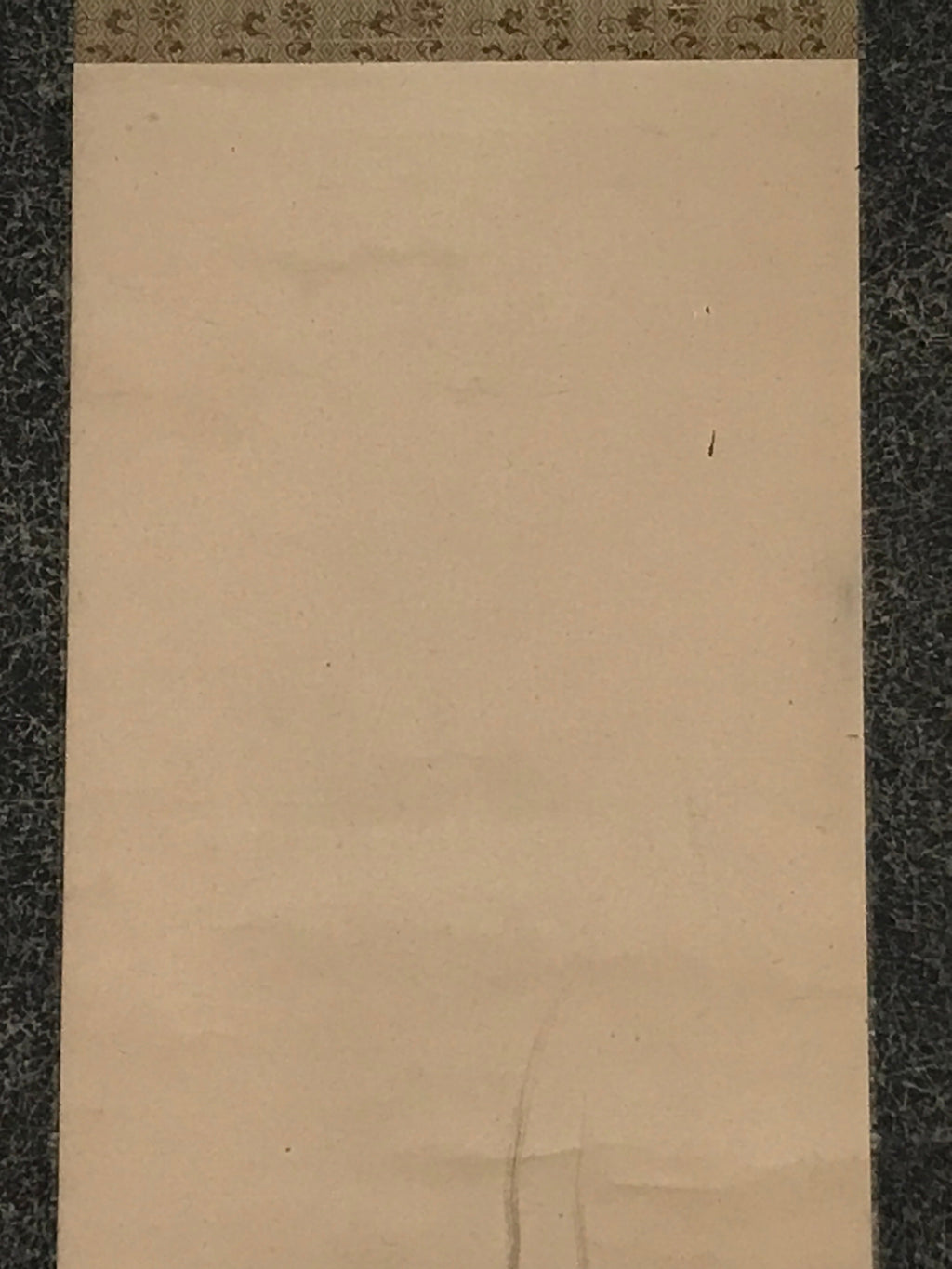 Japanese Hanging Scroll Vtg Old Man Standing Cloud Lady Kakejiku Chagake SC903