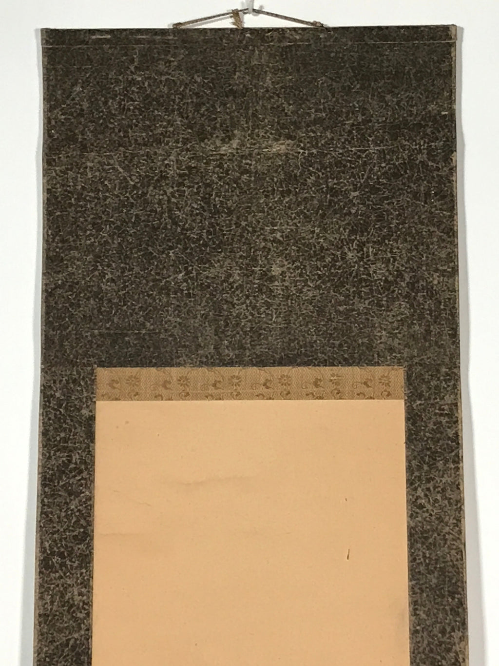 Japanese Hanging Scroll Vtg Old Man Standing Cloud Lady Kakejiku Chagake SC903