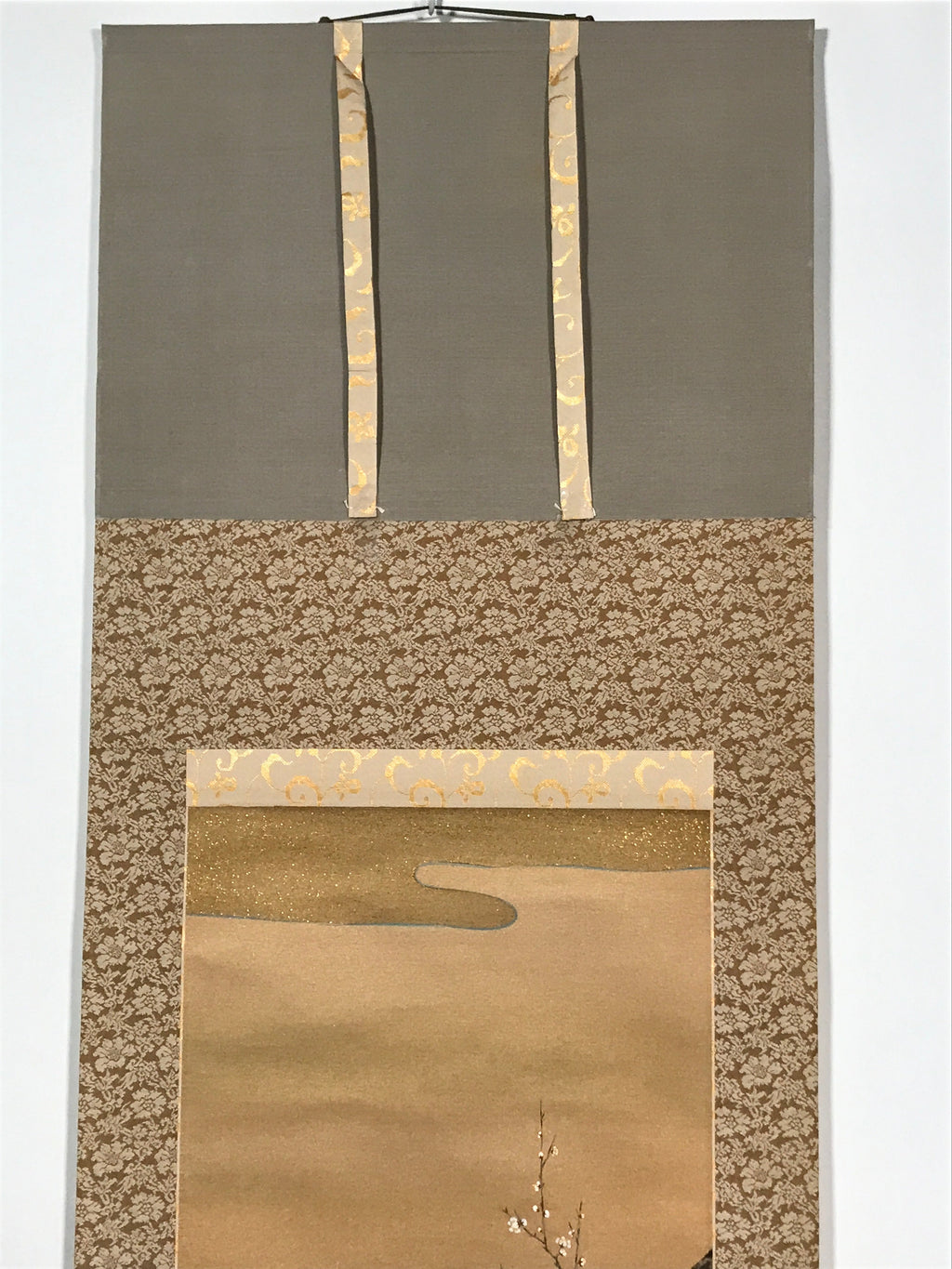 Japanese Hanging Scroll Vtg Old Woman Broom Takasago Kakejiku SC942