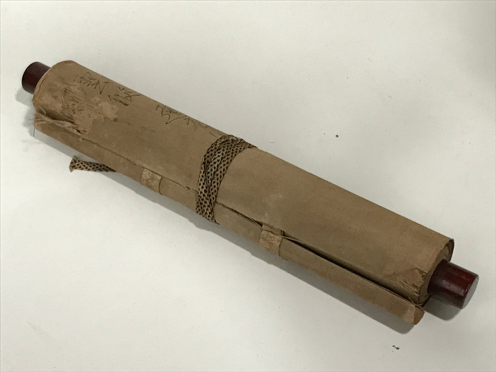 Japanese Hanging Scroll Vtg Poem Monk Monochrome Buddhist Kakejiku SC900