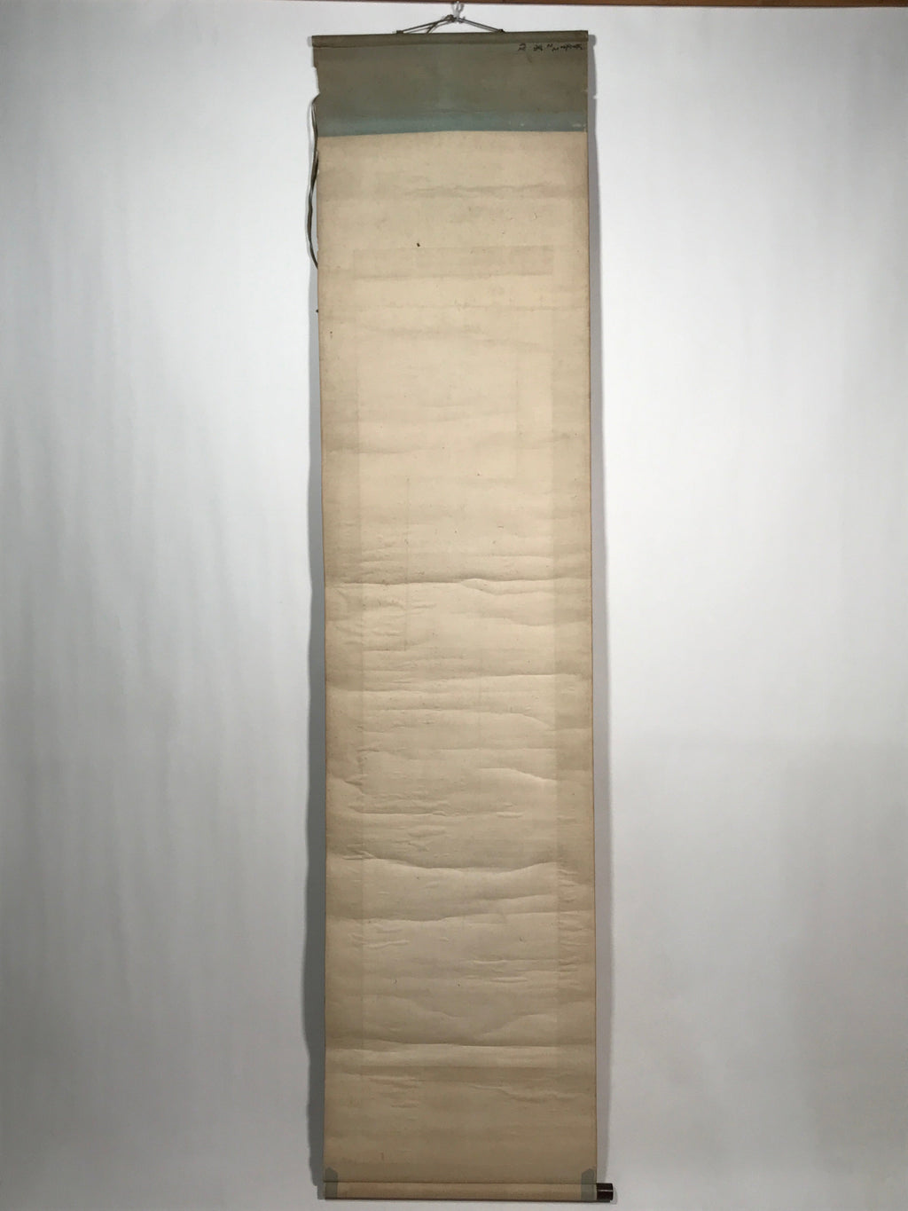 Japanese Hanging Scroll Vtg Raccoon Dog Herbs Black Kakejiku Chagake SC923