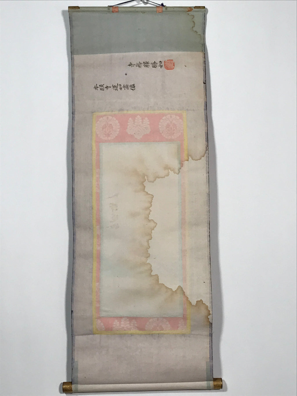 Japanese Hanging Scroll Vtg Rennyo Jodo Shinshu Buddhist Kakejiku SC898