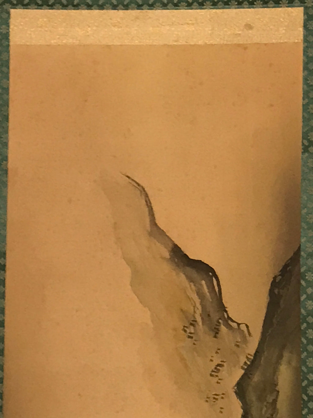 Japanese Hanging Scroll Vtg Roaring Tiger Orange Zodiac Animal Kakejiku SC819