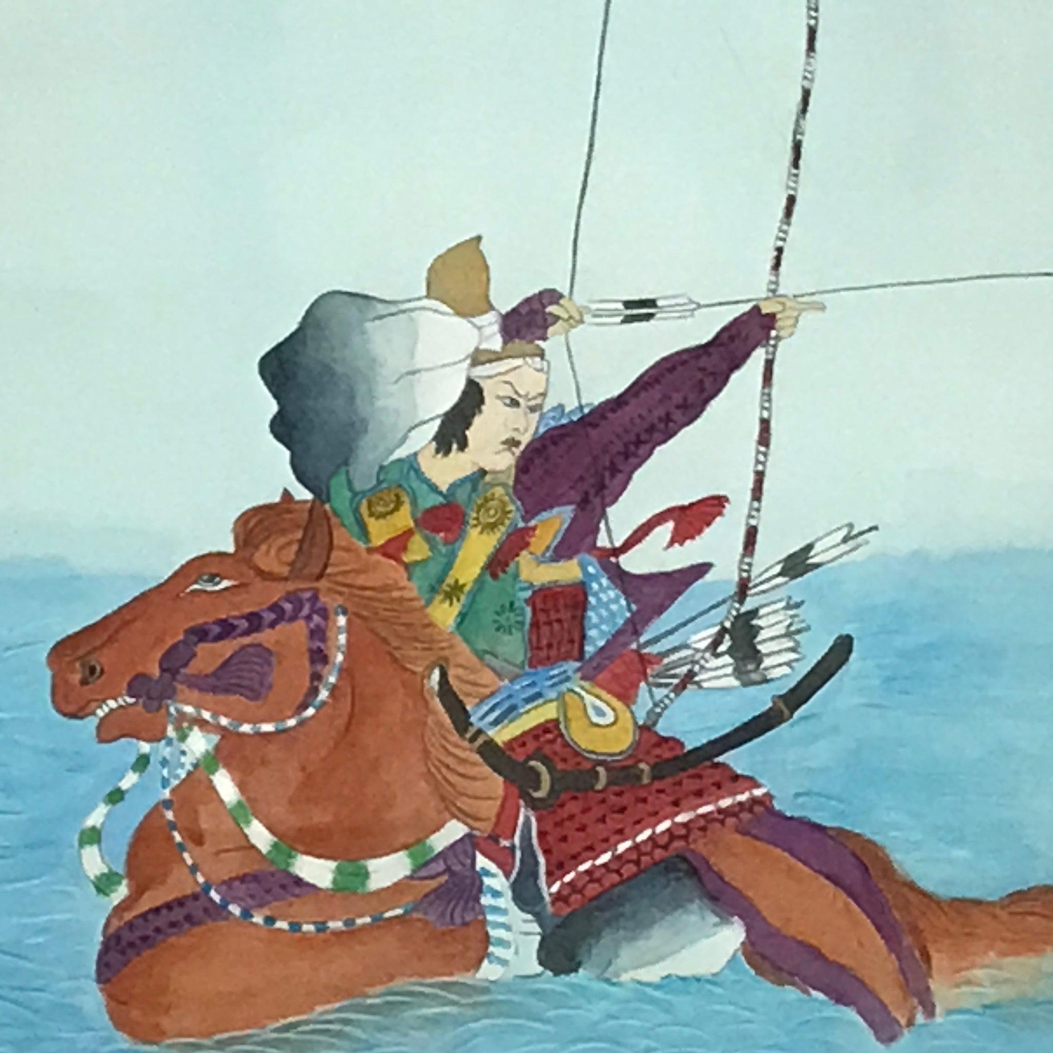 Japanese-Hanging-Scroll-Vtg-