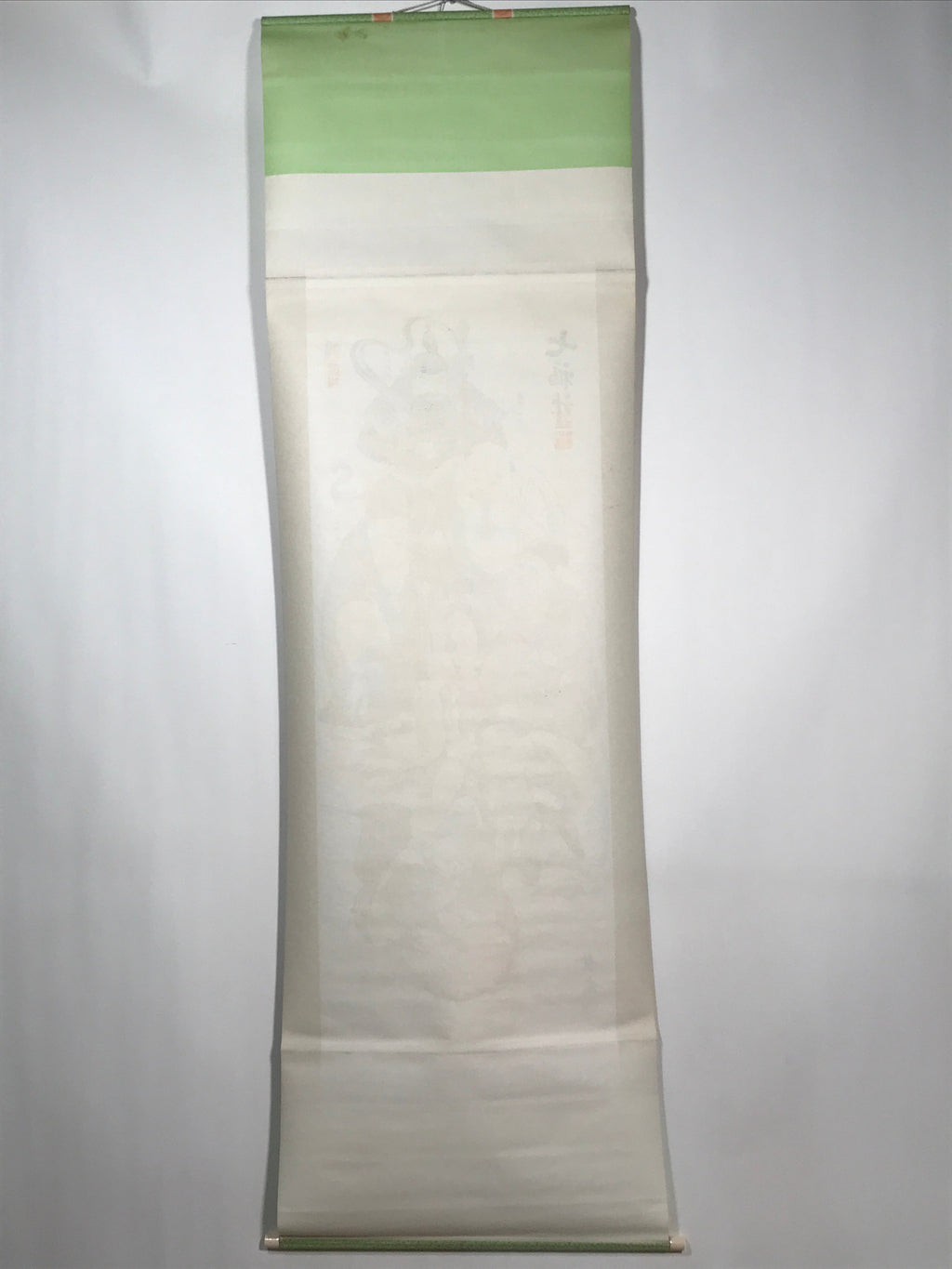 Japanese Hanging Scroll Vtg Seven Lucky Gods Color Kakejiku Chagake SC867