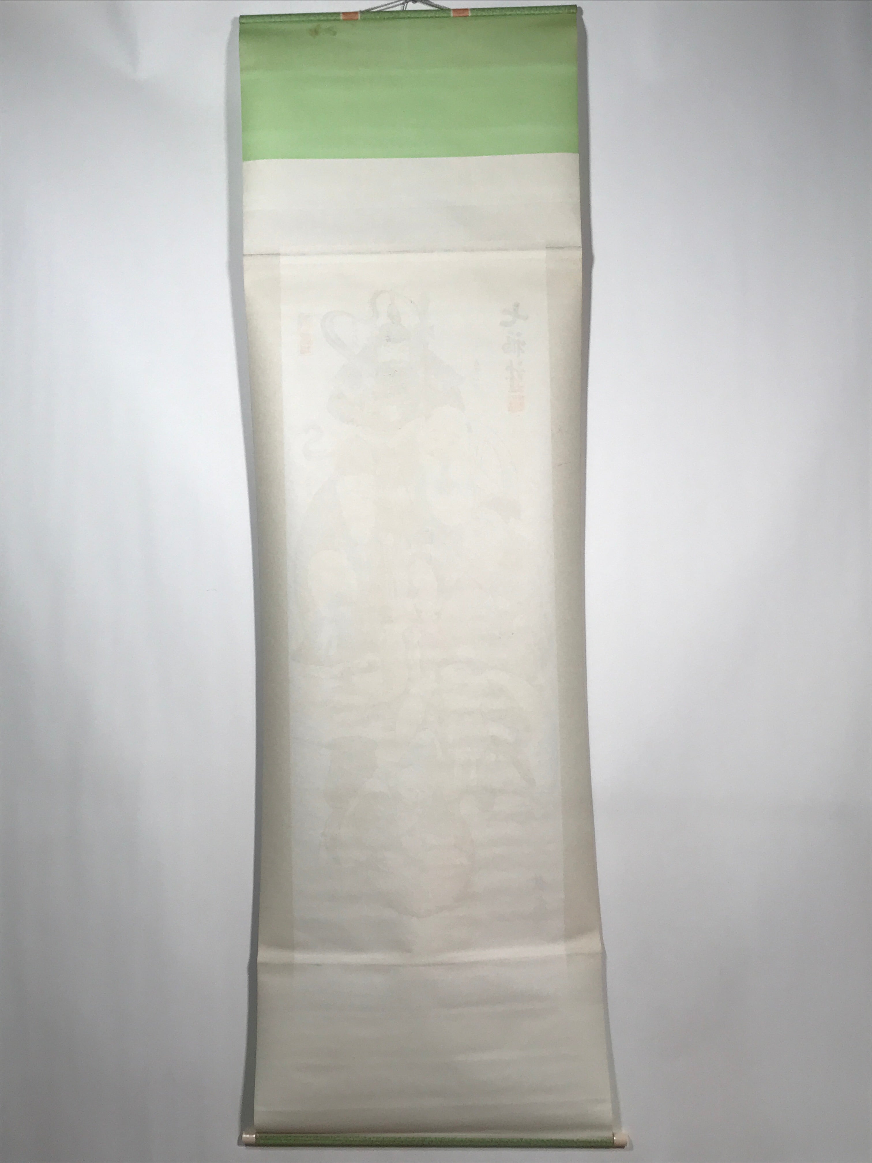 Japanese Hanging Scroll Vtg Seven Lucky Gods Color Kakejiku Chagake SC867