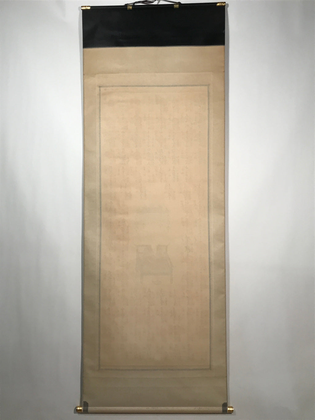 Japanese Hanging Scroll Vtg Shikoku 88 Sacred Places Goshuin Buddhist SC869
