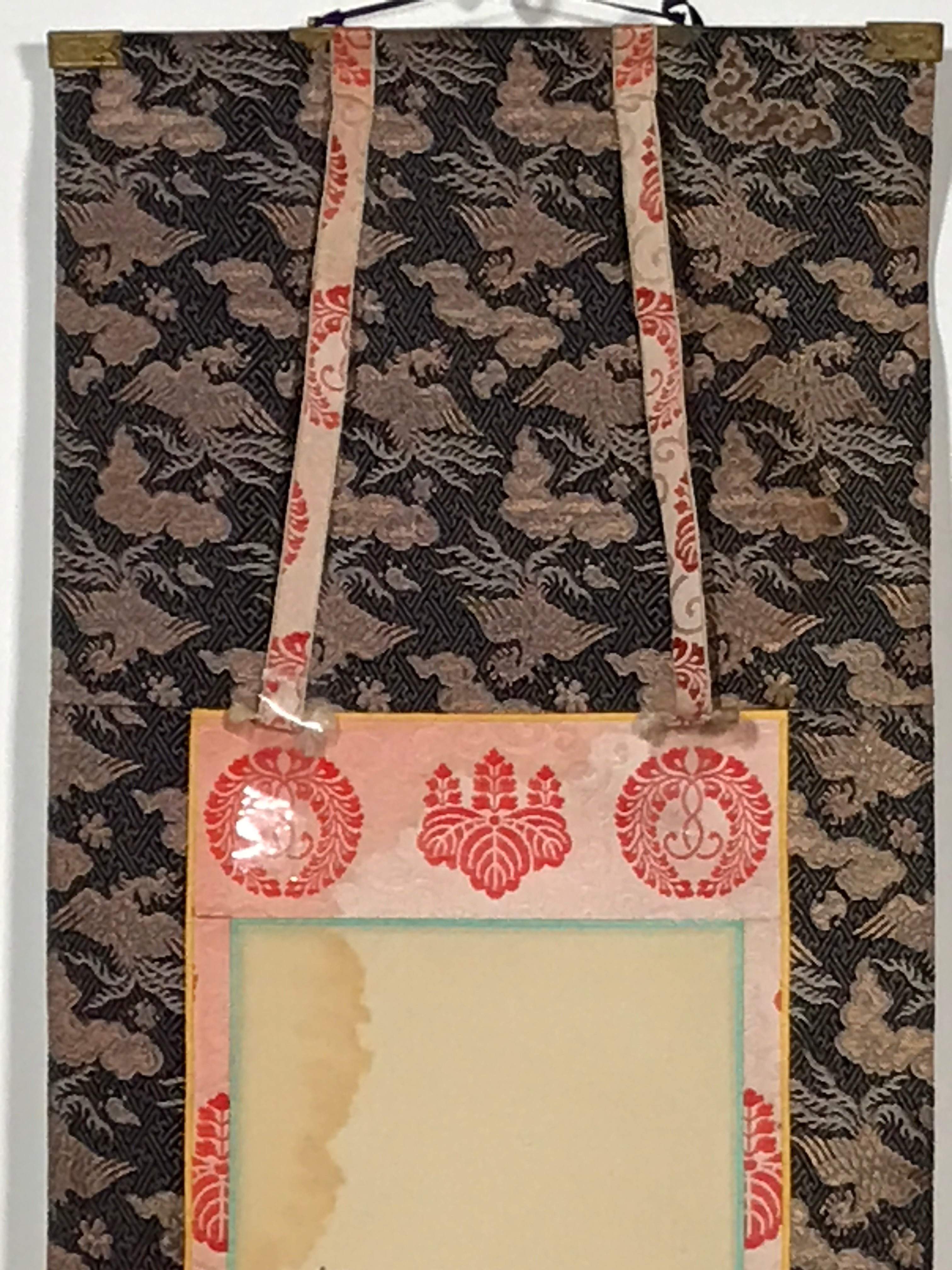 Japanese Hanging Scroll Vtg Shinran Jodo Shinshu Buddhist Kakejiku SC892
