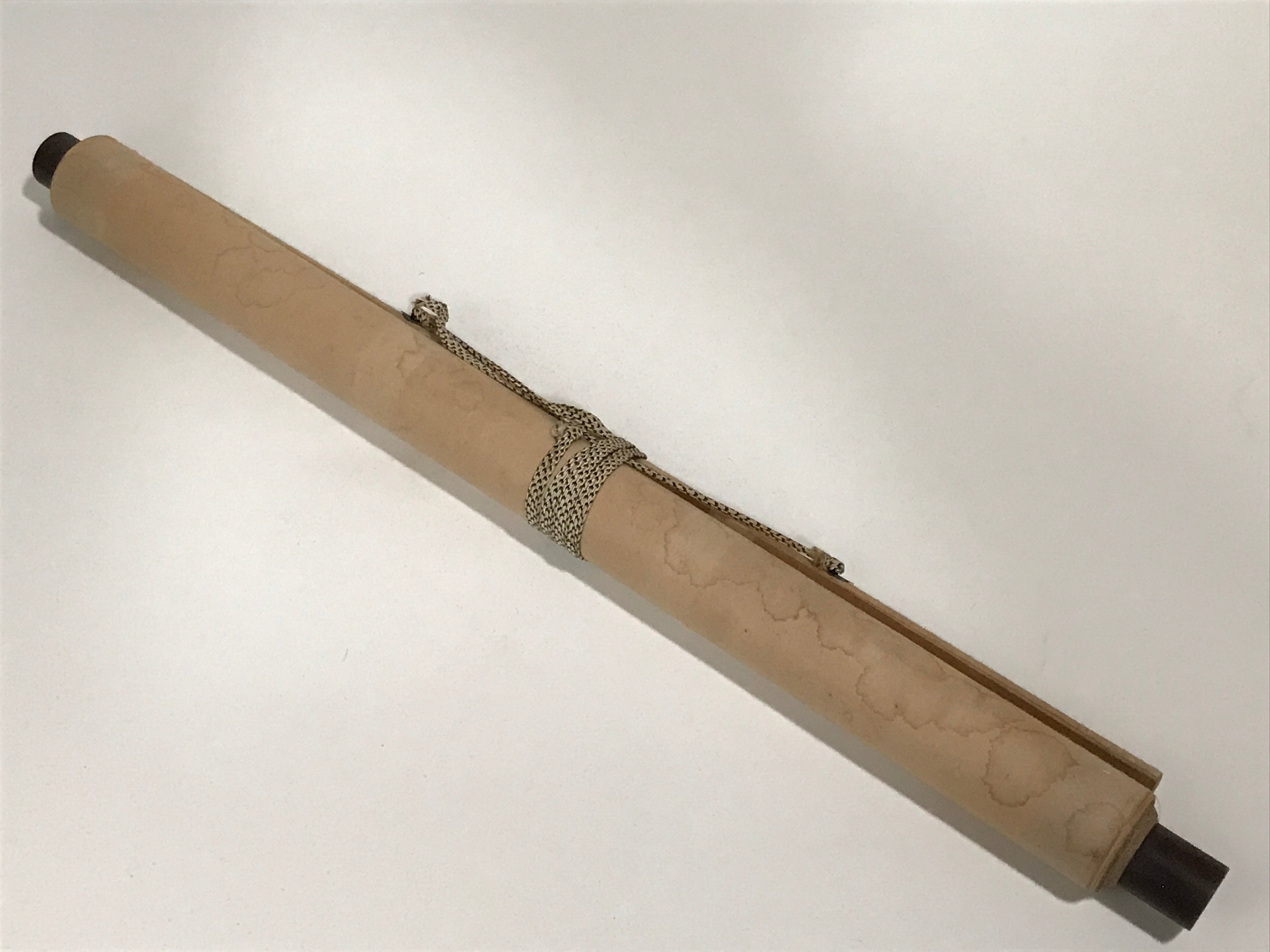 Japanese Hanging Scroll Vtg Snow Mountain Houses Winter Sansui Kakejiku SC820