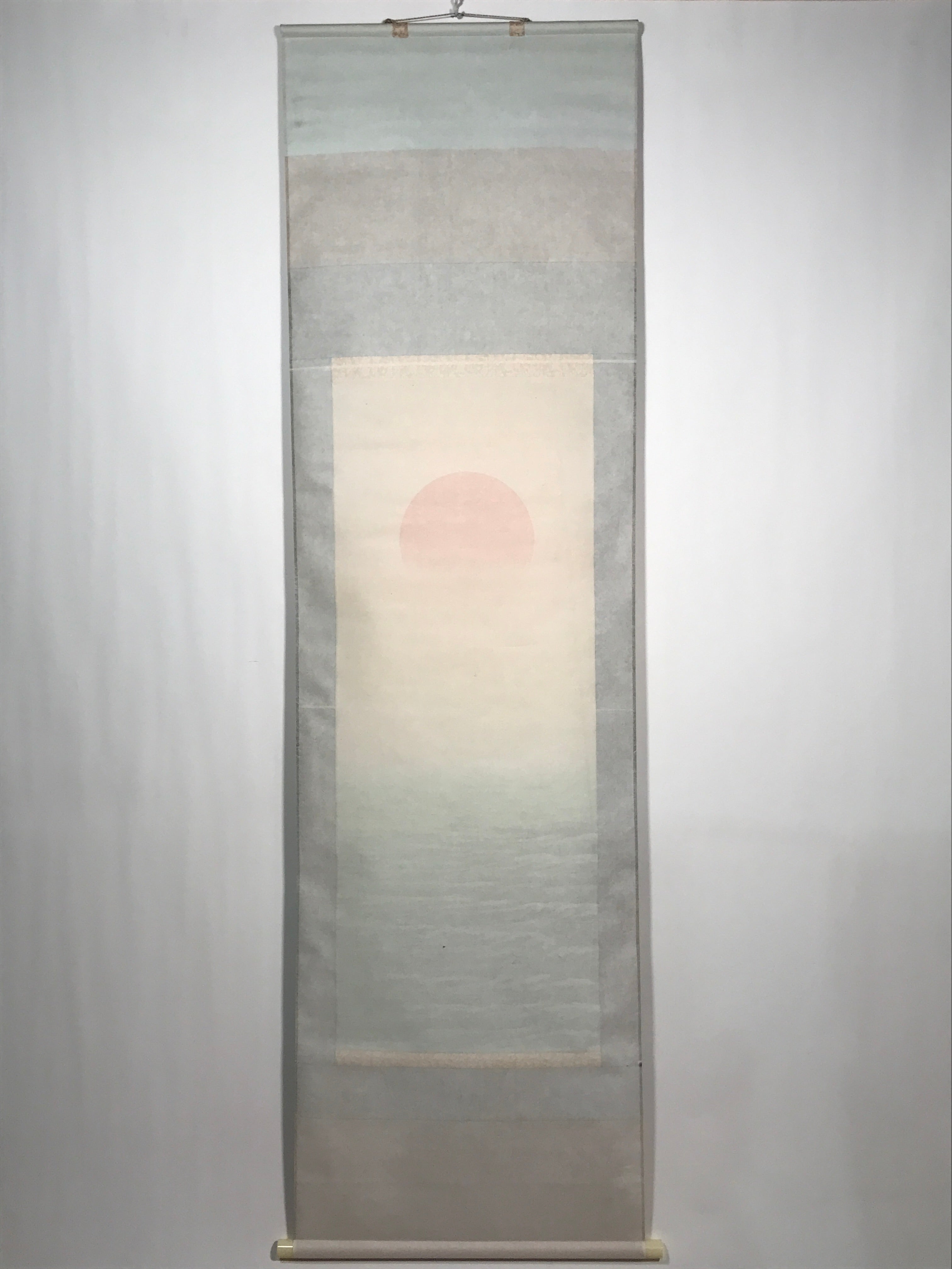 Japanese Hanging Scroll Vtg Sun Rising Calm Waves New Year Kakejiku SC901