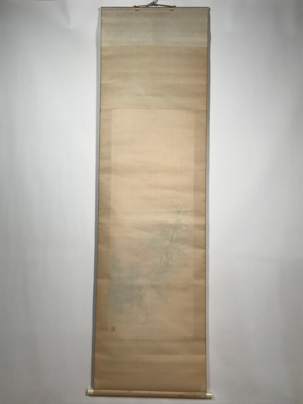 Japanese Hanging Scroll Vtg Three Flowers Pink Yellow White Kakejiku SC852
