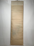 Japanese Hanging Scroll Vtg Three Flowers Pink Yellow White Kakejiku SC852