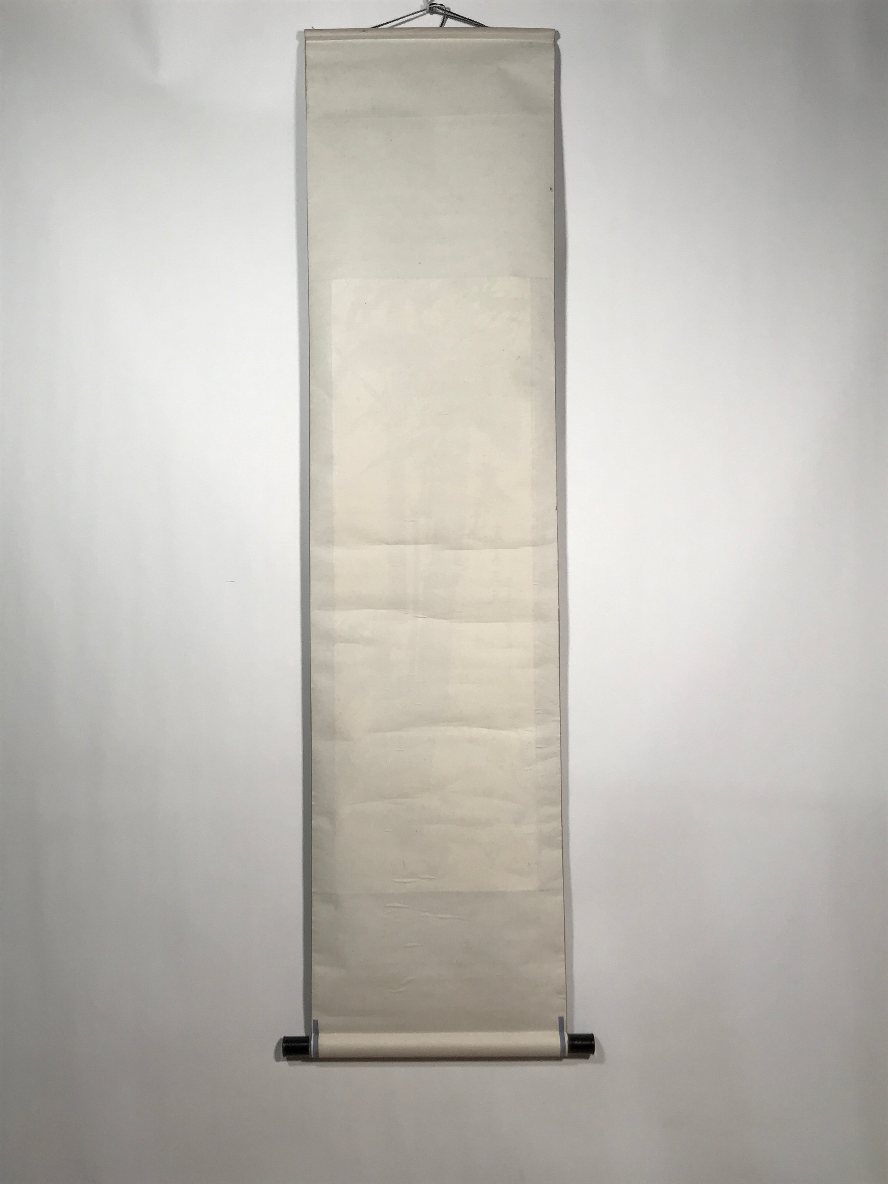 Japanese Hanging Scroll Vtg Three Friends Of Winter Red Black Kakejiku SC845