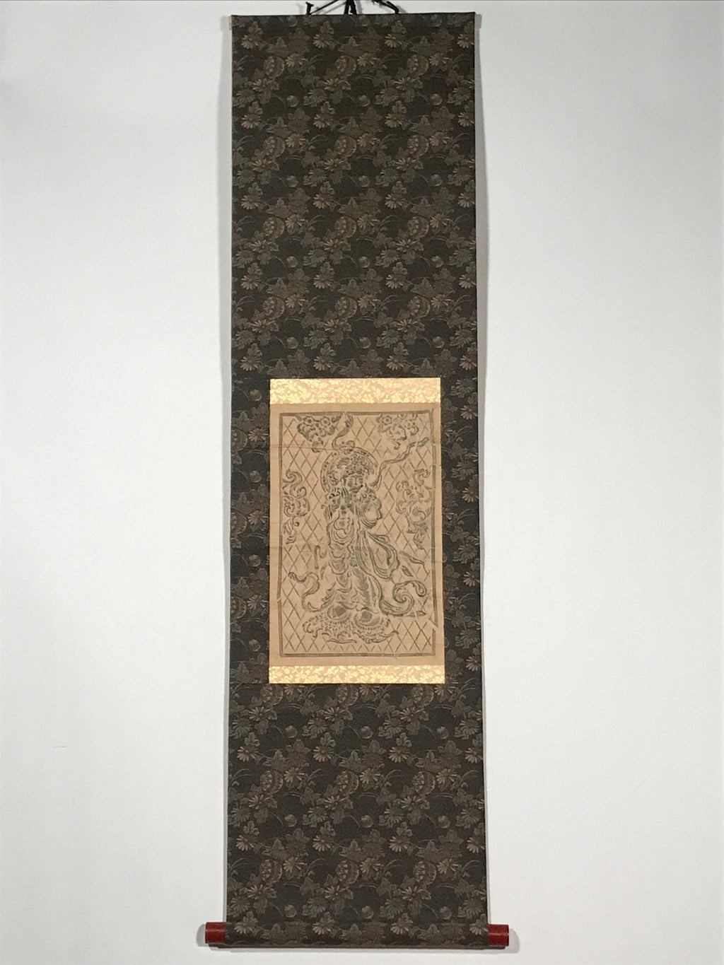 Japanese Hanging Scroll Vtg Todaiji Temple Onjo Bosatsu Reproduction SC863