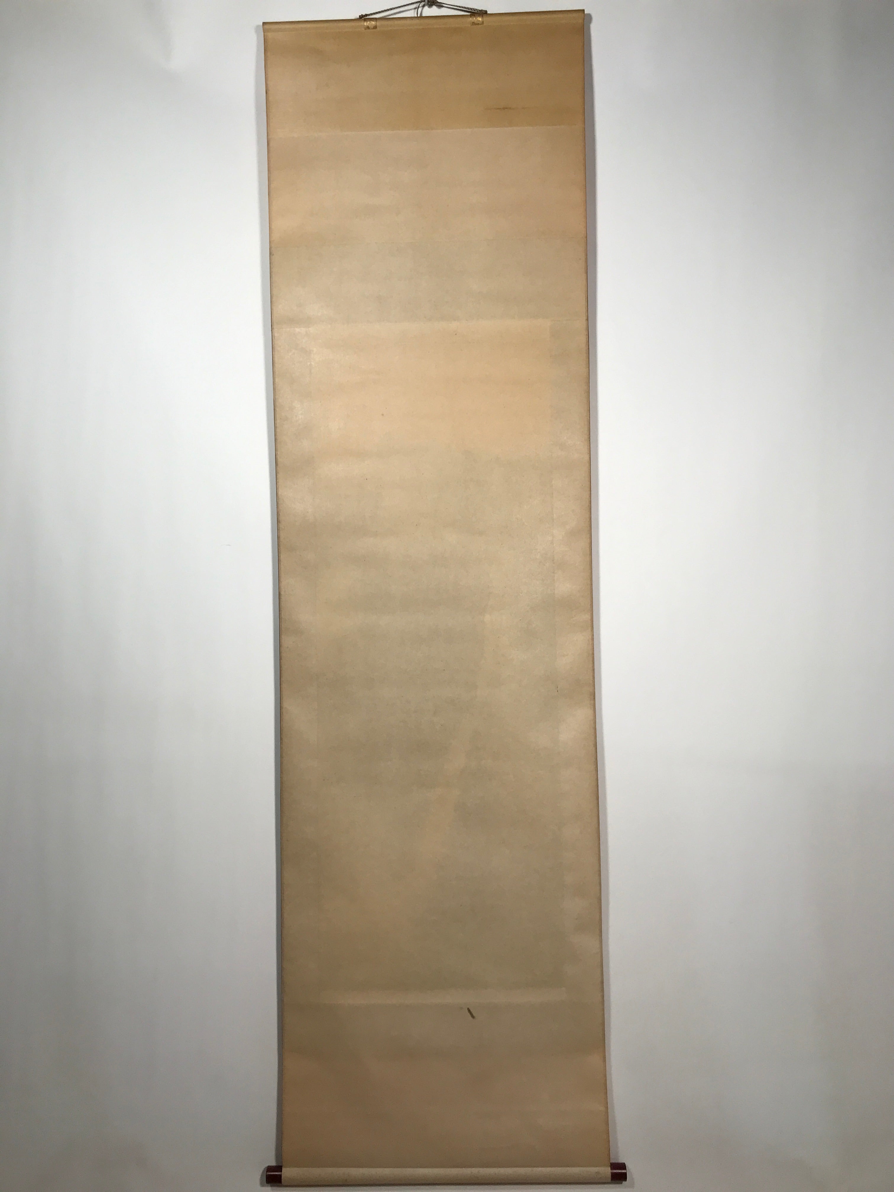 Japanese Hanging Scroll Vtg Waterfall Moutains Trees Monochrome Kakejiku SC859