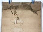 Japanese Hanging Scroll Vtg White Flower Poem Kakejiku Chagake SC940
