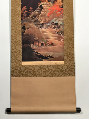 Japanese Hanging Scroll Vtg Yamamoto Shunkyo Akibare No Zu Fall Kakejiku SC830