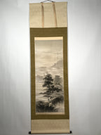 Japanese Hanging Scroll Vtg Yokoyama Seitei Suiboku Sansui Kakejiku SC823