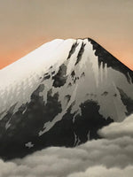 Japanese Hanging Scroll Vtg Yoshii Eiji Fugaku Mt Fuji Clouds Nihonga SC814
