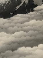 Japanese Hanging Scroll Vtg Yoshii Eiji Fugaku Mt Fuji Clouds Nihonga SC814