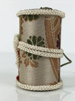 Japanese Hanging Silk Fabric Doll Bell Figurine Gold Cylinder Rattle Woman KF806