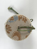 Japanese Hanging Silk Fabric Doll Bell Figurine Gold Cylinder Rattle Woman KF806